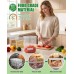 RIWUSI 30PCS Reusable Vacuum Sealer Bags for Food with Air Valve & 10 Seal Clips – Medium (10.2 x 11 in), BPA Free Food Storage Bags, Lock in Food Freshness for Freezer, Microwave, Sous Vide Cooking
