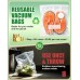 RIWUSI 30PCS Reusable Vacuum Sealer Bags for Food with Air Valve & 10 Seal Clips – Large (11.8 x 13.4 in), BPA Free Food Storage Bags,Lock in Food Freshness for Freezer, Microwave, Sous Vide Cooking