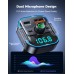 2025 Upgrade Bluetooth 5.3 Car Adapter【PD 36W+QC3.0 18W】, 2-in-1 FM Transmitter 【Dual Stronger Mics】& Fast Car Charger, Wireless Car Radio Adapter Hands-Free Car Kit, Siri Assistant Player