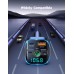 2025 Upgrade Bluetooth 5.3 Car Adapter【PD 36W+QC3.0 18W】, 2-in-1 FM Transmitter 【Dual Stronger Mics】& Fast Car Charger, Wireless Car Radio Adapter Hands-Free Car Kit, Siri Assistant Player